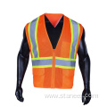 high visibility security orange reflective safety vests